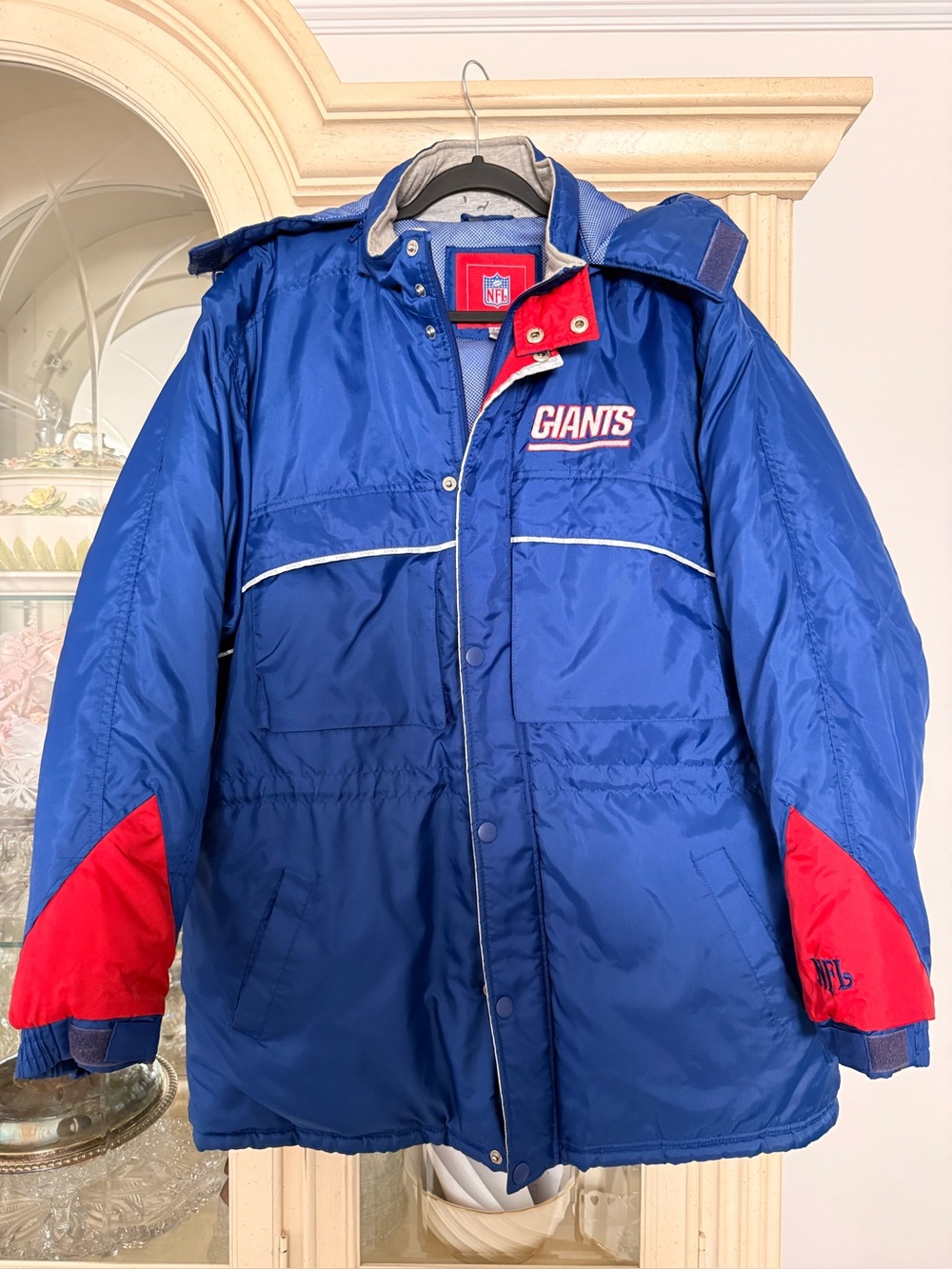 NY Giants Blue & Red Insulated Team Jacket Adult men’s L